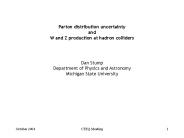 Parton distribution uncertainty