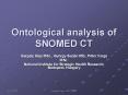 Ontological analysis of SNOMED CT PowerPoint PPT Presentation