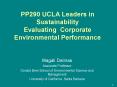 PP290 UCLA Leaders in Sustainability Evaluating Corporate Environmental Performance PowerPoint PPT Presentation