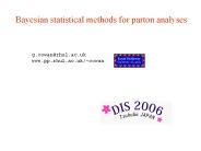 Bayesian statistical methods for parton analyses