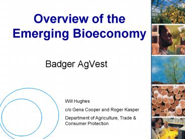 Overview of the Emerging Bioeconomy