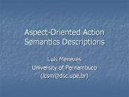 AspectOriented Action Semantics Descriptions