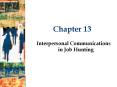 Interpersonal Communications in Job Hunting PowerPoint PPT Presentation