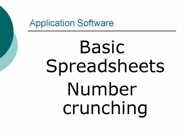 Application Software presentation | free to view