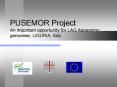 PUSEMOR Project An important opportunity for LAG Appennino genovese, LIGURIA, Italy PowerPoint PPT Presentation