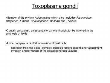 Toxoplasma gondii