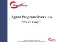 Agent Program Overview PowerPoint PPT Presentation