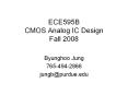 ECE595B CMOS Analog IC Design Fall 2008 PowerPoint PPT Presentation