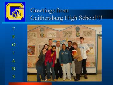 Greetings from Gaithersburg High School