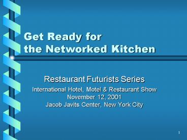 Get Ready for the Networked Kitchen