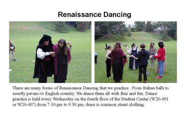 Renaissance Dancing
