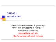 CPE 631: Introduction