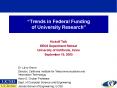 Trends in Federal Funding of University Research" PowerPoint PPT Presentation