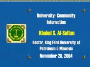 University- Community Interaction