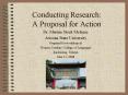 Conducting Research: A Proposal for Action PowerPoint PPT Presentation
