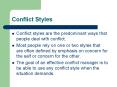 Conflict Styles PowerPoint PPT Presentation