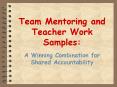 Team Mentoring and Teacher Work Samples: PowerPoint PPT Presentation