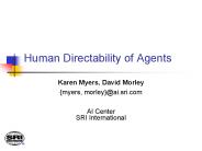 Human Directability of Agents