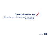Communications plan