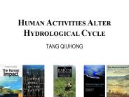 HUMAN ACTIVITIES ALTER HYDROLOGICAL CYCLE