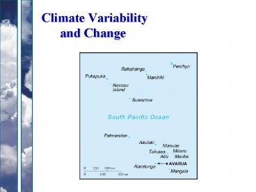 Climate Variability and Change