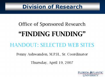 Division of Research