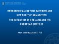 Research Evaluation, Metrics and KPIs in the Humanities PowerPoint PPT Presentation