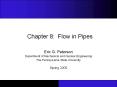 Chapter 8: Flow in Pipes PowerPoint PPT Presentation
