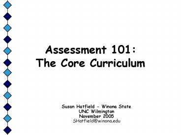 Assessment 101: The Core Curriculum