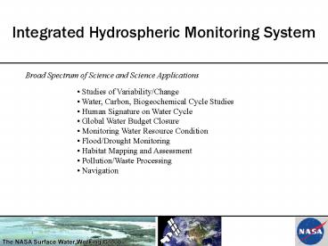 Integrated Hydrospheric Monitoring System
