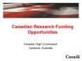 Canadian Research Funding Opportunities PowerPoint PPT Presentation