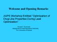 Welcome and Opening Remarks PowerPoint PPT Presentation