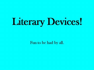 Literary Devices
