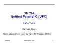 CS 267 Unified Parallel C (UPC) PowerPoint PPT Presentation