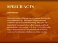 SPEECH ACTS PowerPoint PPT Presentation