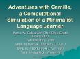 Adventures with Camille, a Computational Simulation of a Minimalist Language Learner PowerPoint PPT Presentation