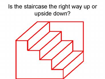Is the staircase the right way up or upside down