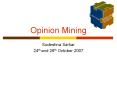 Opinion Mining PowerPoint PPT Presentation