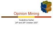 Opinion Mining