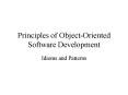 Principles of ObjectOriented Software Development PowerPoint PPT Presentation
