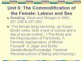 Unit 5: The Commodification of the Female: Labour and Sex PowerPoint PPT Presentation