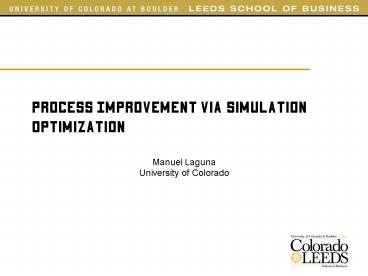 Process Improvement via Simulation Optimization