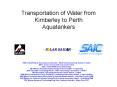 Transportation of Water from Kimberley to Perth PowerPoint PPT Presentation