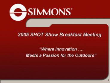 2005 SHOT Show Breakfast Meeting