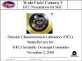 Wide Field Camera 3 DCL Presentation for SOC PowerPoint PPT Presentation