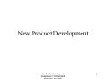New Product Development PowerPoint PPT Presentation