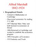 Alfred Marshall 18421924 PowerPoint PPT Presentation