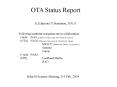 OTA Status Report PowerPoint PPT Presentation