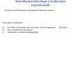 Introduction historique la physique exprimentale PowerPoint PPT Presentation