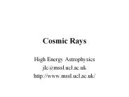 Cosmic Rays